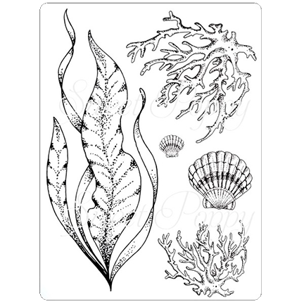 Seaweed a stamp set by sweet poppy stencils â del bellos designs