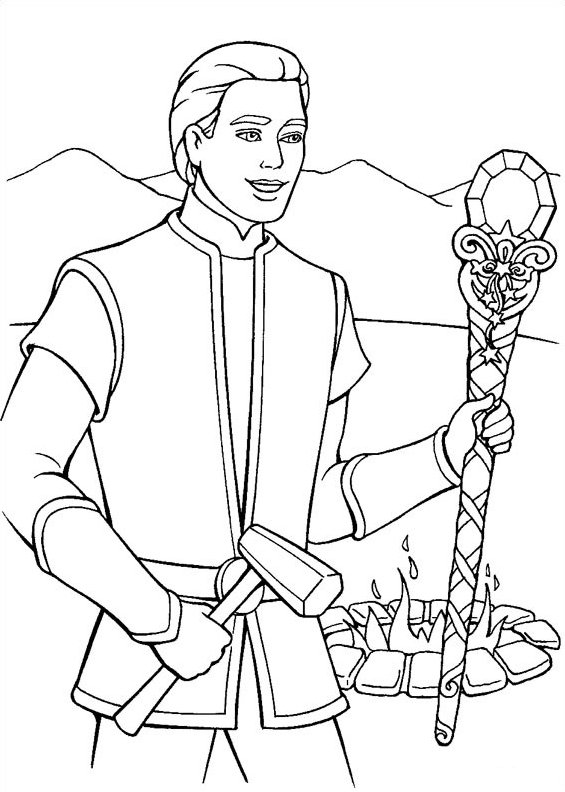 Barbie and ken coloring page