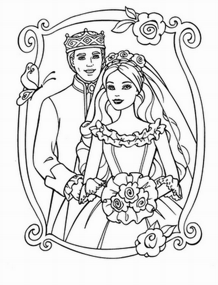 Barbie coloring pages ken and barbie coloring pages