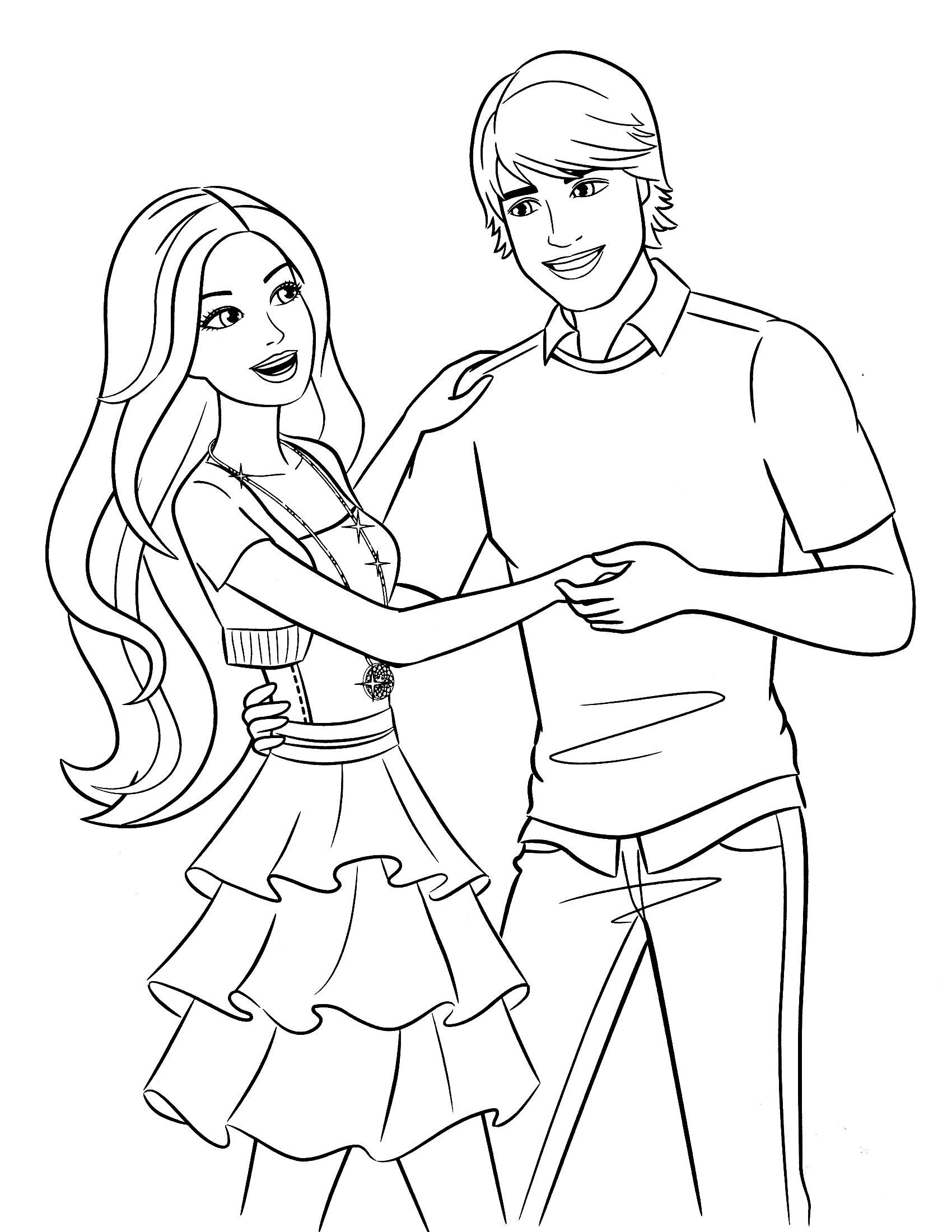 Barbie and ken coloring sheets â through the thousand images on