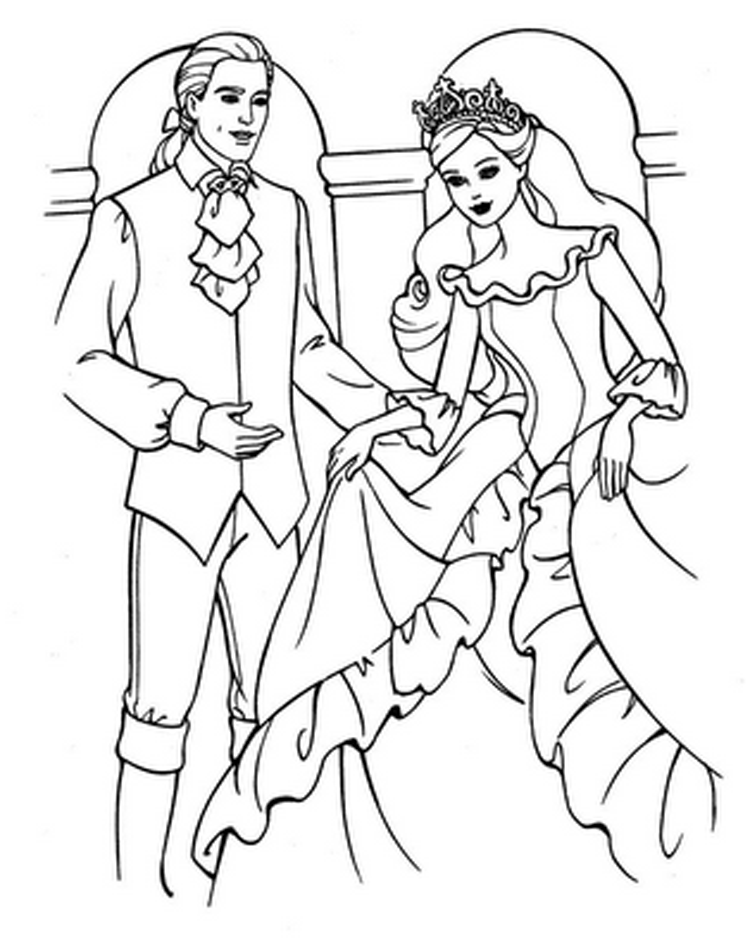 Barbie coloring pages barbie and ken coloring pictures