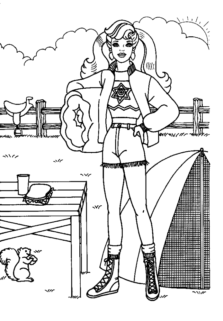 Barbie coloring pages printable