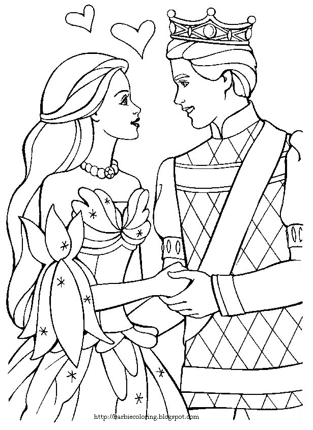 Barbie coloring pages ken and barbie black and white pages to color