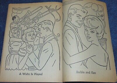 Barbie and ken coloring bookwhitmanmatteloriginal