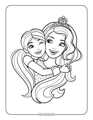 Barbie coloring pages free pdf printables