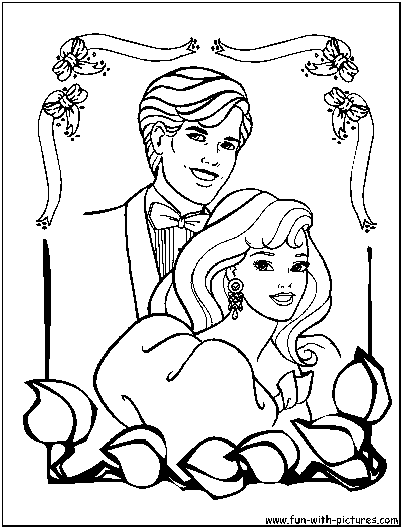 Ken barbie coloring page