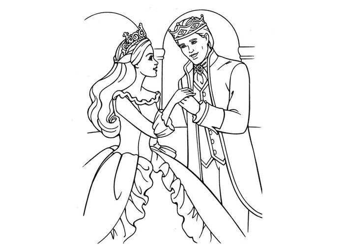 Barbie and ken coloring pages