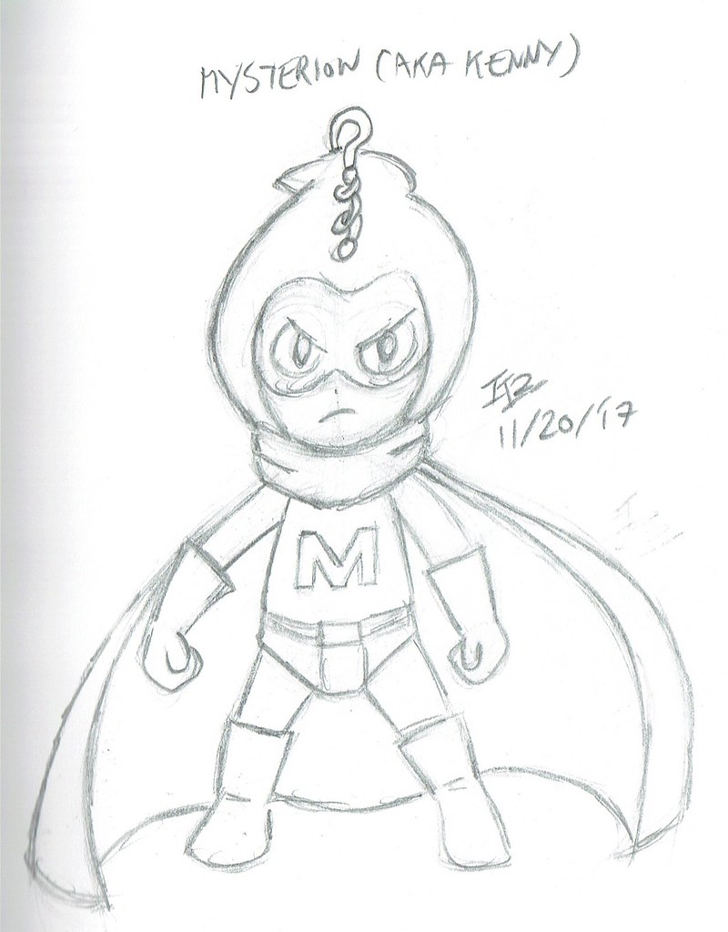 Mysterion aka kenny sketch a sketch of kenny mccormicksâ