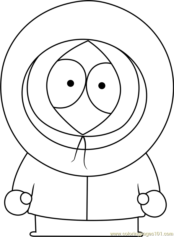 Kenny mccormick from south park coloring page for kids