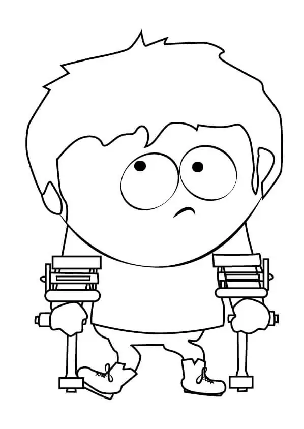 Kenny mccormick from south park coloring page