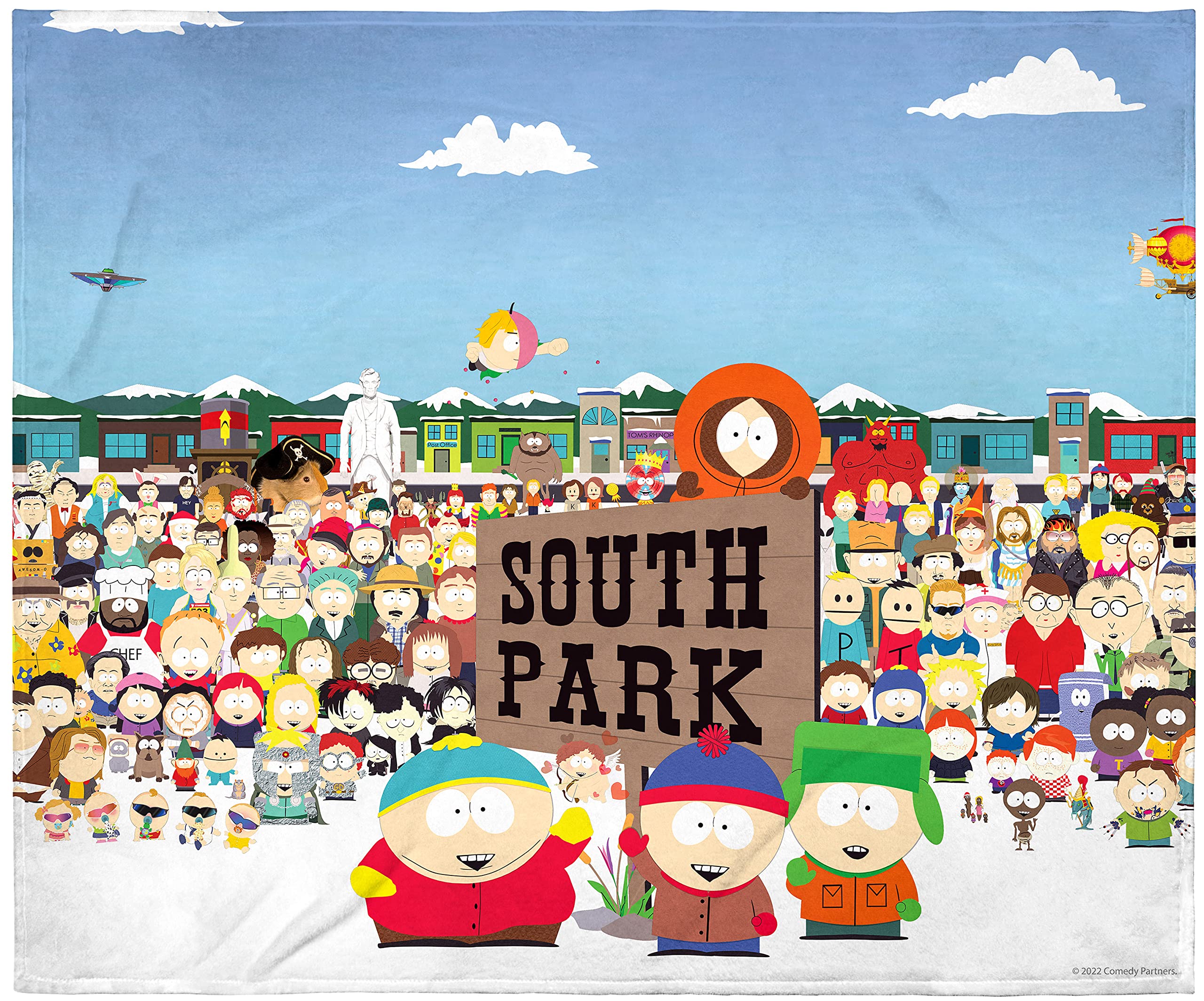 Intimo south park tv show stan kyle cartman kenny mccormick full cast throw blanket home kitchen