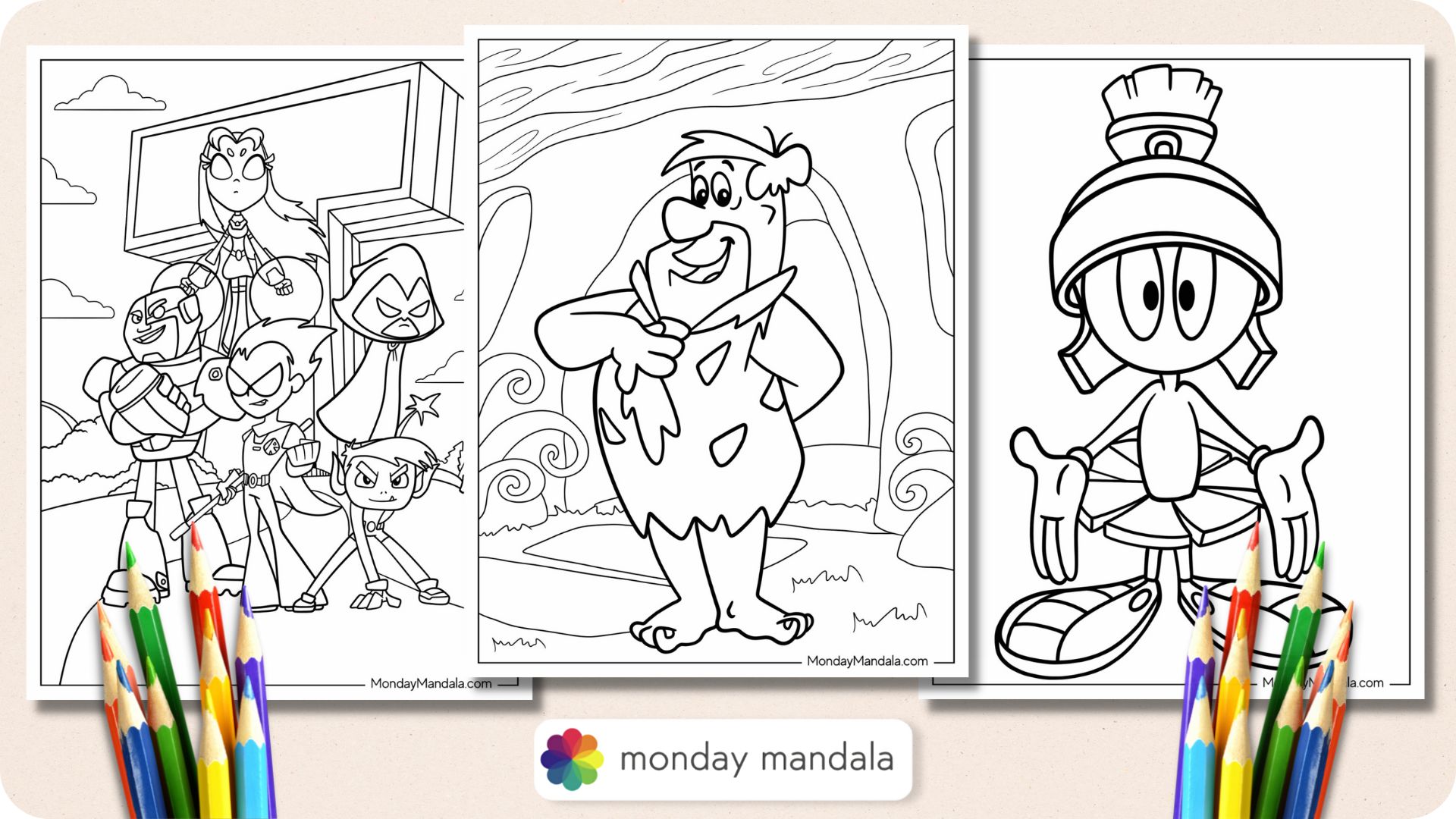 Cartoon coloring pages free pdf printables