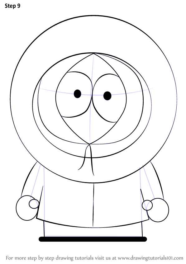 How to draw kenny mccormick from south park south park step by step