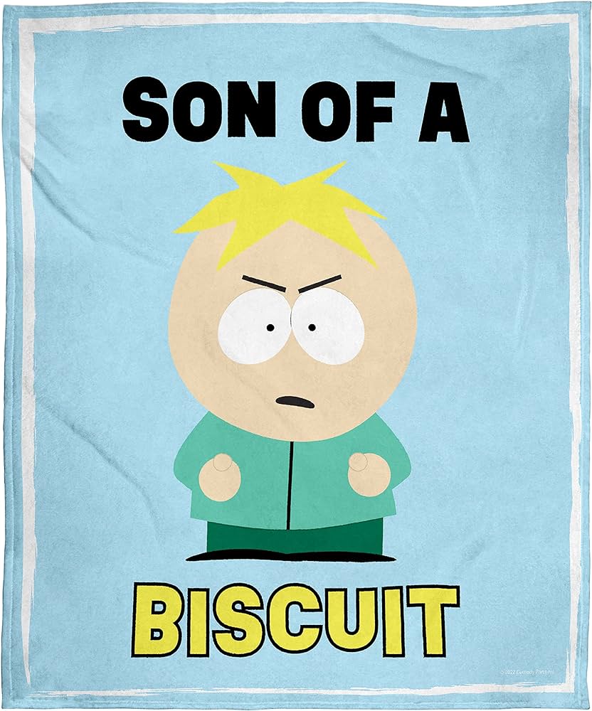 Intimo south park show stan kyle cartman kenny mccormick son of a biscuit throw blanket home kitchen