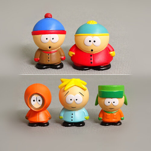 Pc south park figure toys characters kenny tweek doll set toy gift on