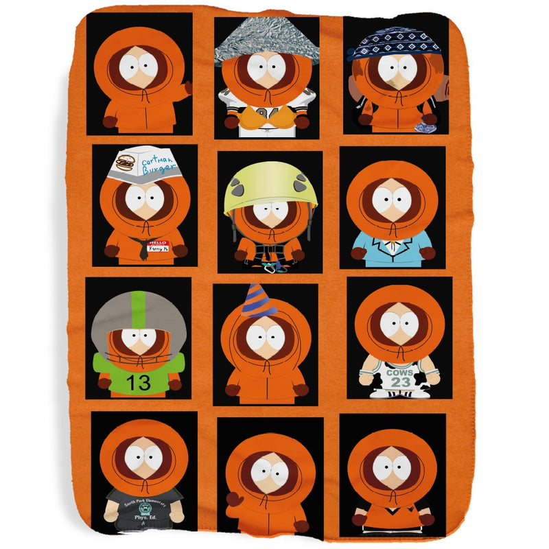 South park faces of kenny sherpa blanket â south park shop