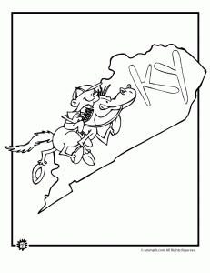 Kentucky derby coloring pages animal jr