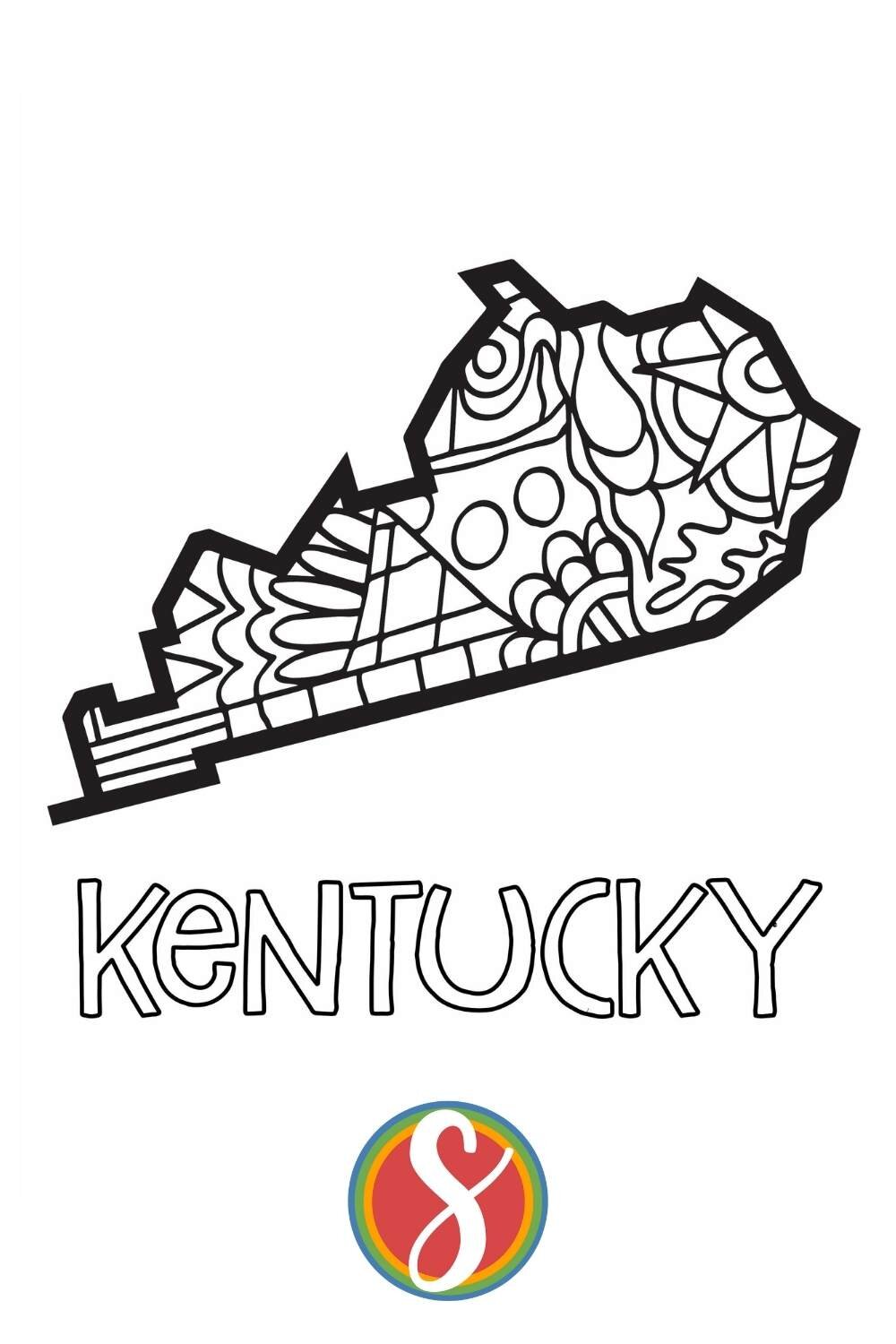 Free kentucky coloring pages â stevie doodles