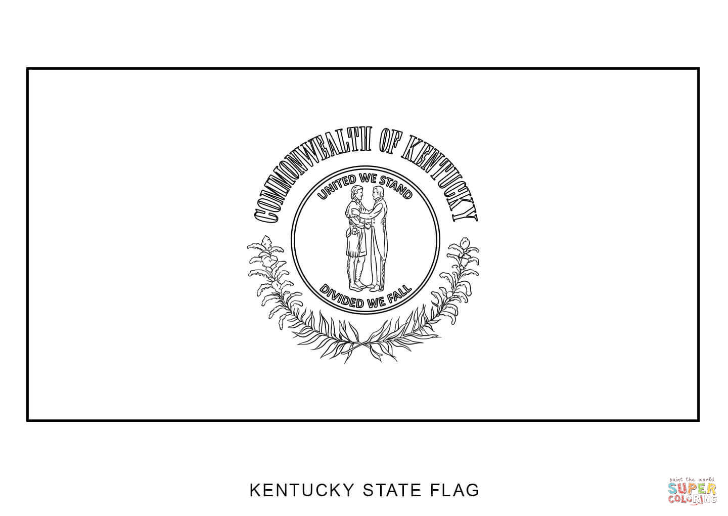 Flag of kentucky coloring page free printable coloring pages