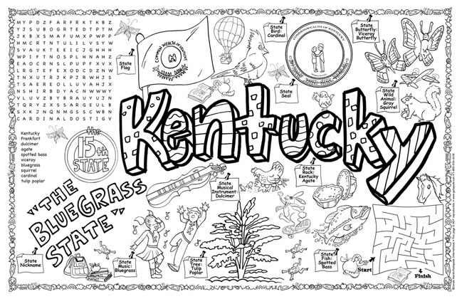 Kentucky symbols facts funsheet â pack of