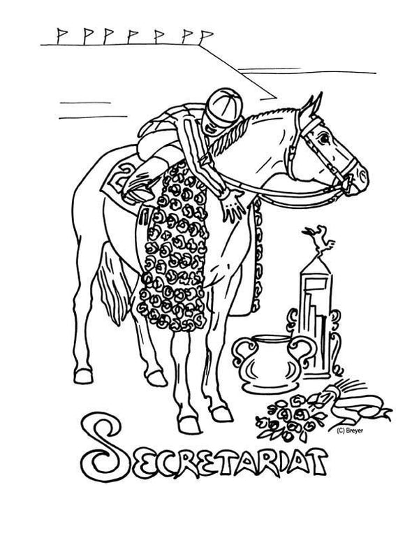 Secretariat coloring page