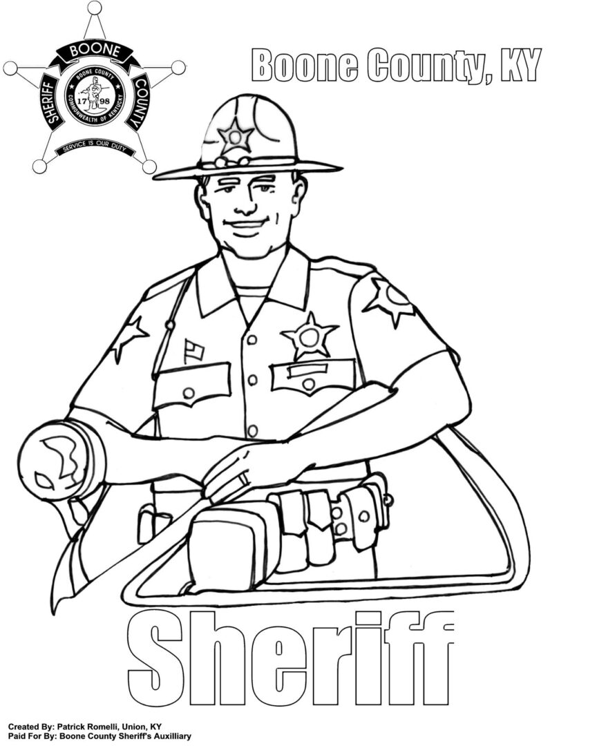 Coloring pages boone county sheriffs office