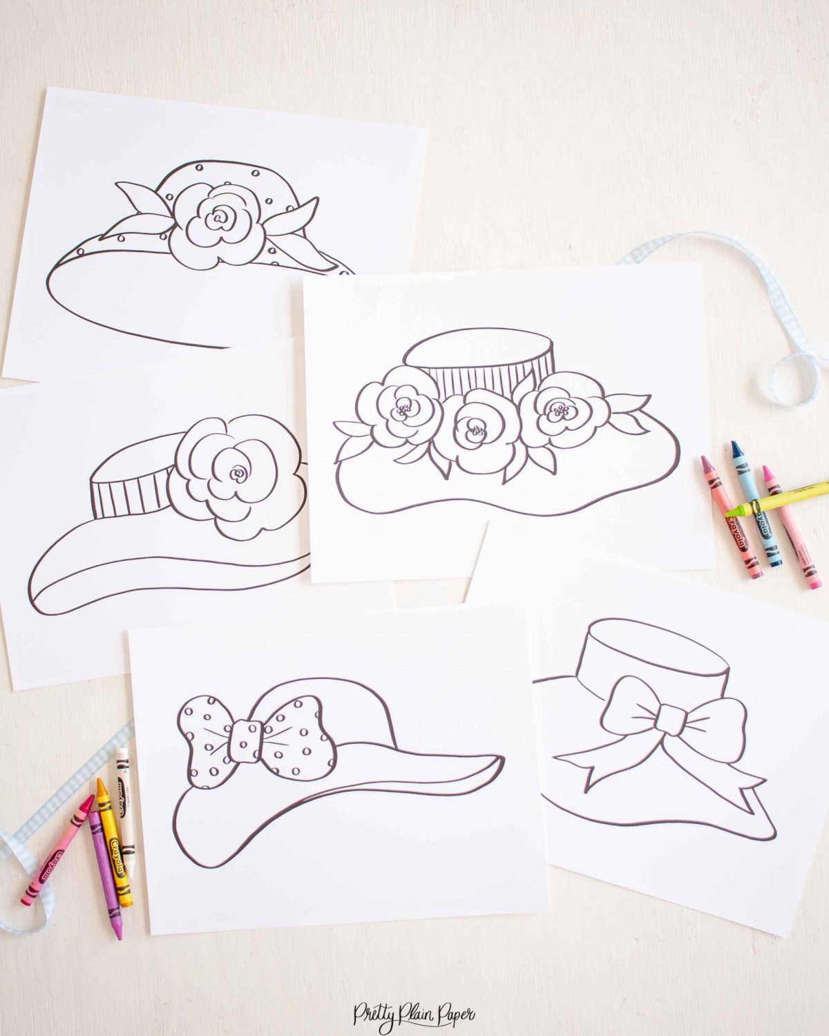 Fancy hats coloring pages