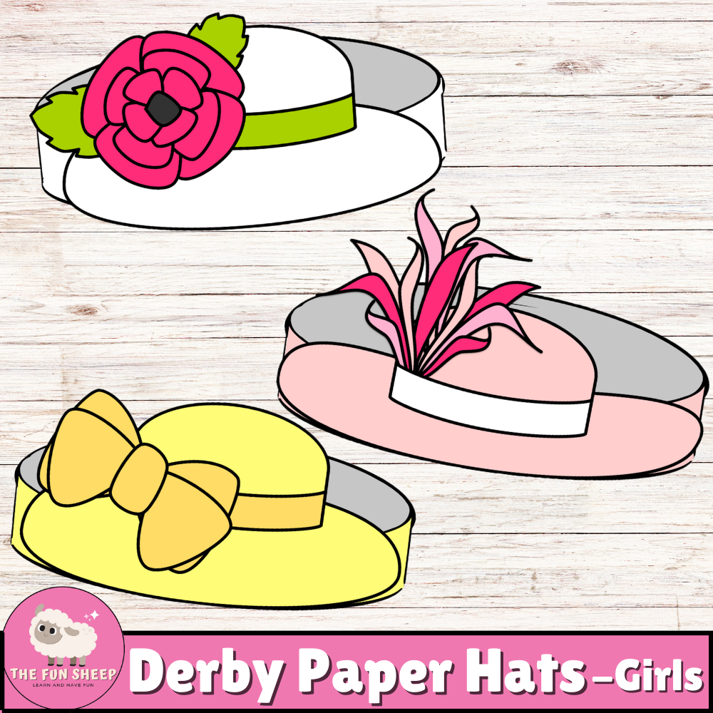 Derby paper hats for girls kentucky derby hats coloring activity