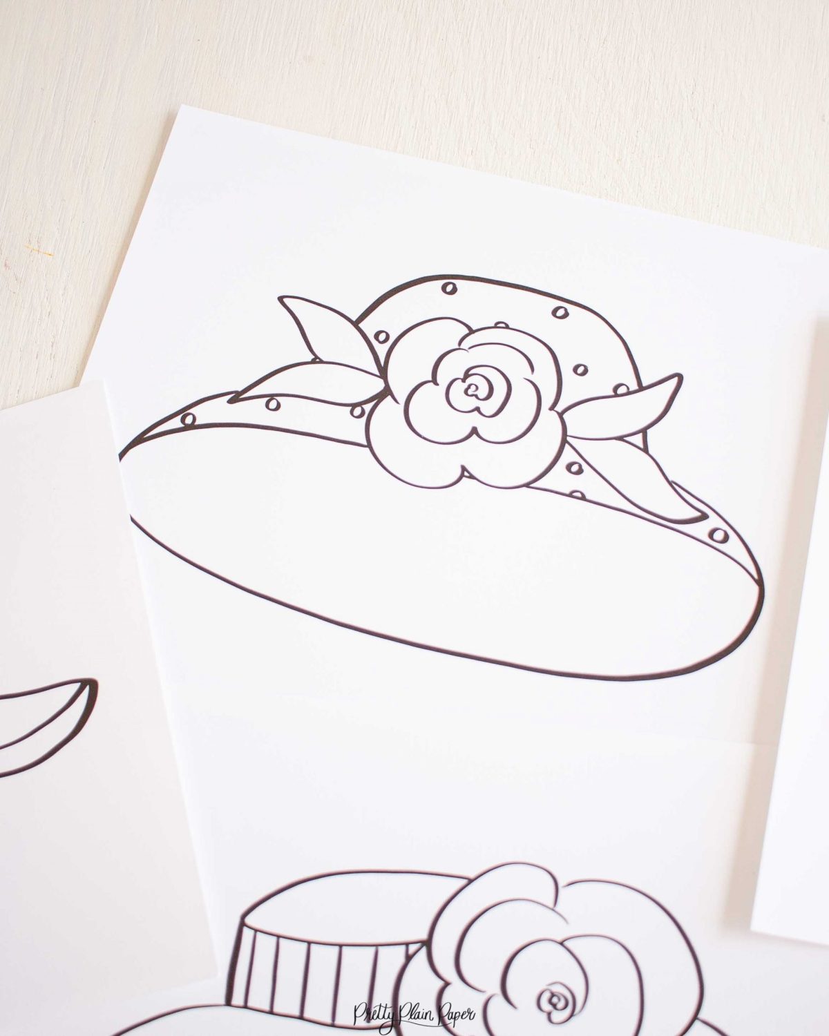 Fancy hats coloring pages