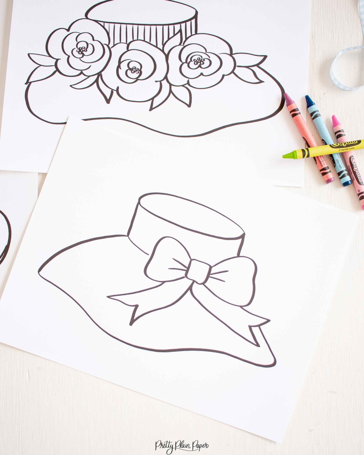 Fancy hats coloring pages