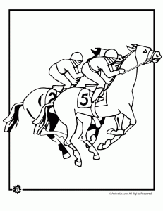 Kentucky derby coloring pages animal jr