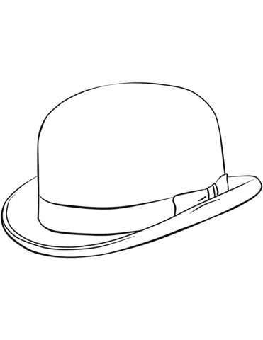 Bowler hat coloring page free printable coloring pages