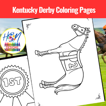 The kentucky derby coloring pages horse racing coloring sheets spring