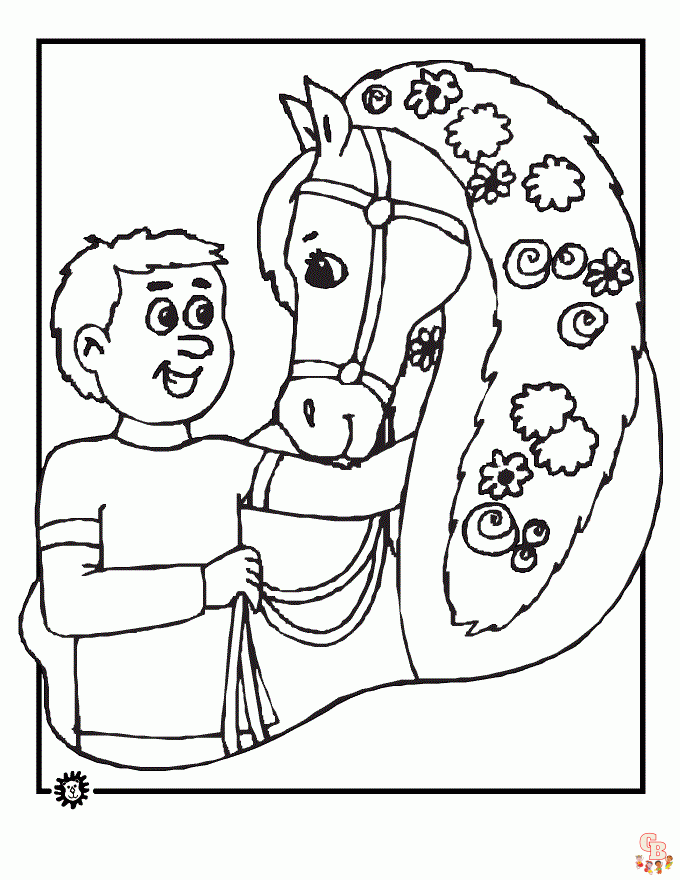 Excitement of kentucky derby with printable coloring pages