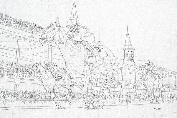 Kentucky derby drawings for sale