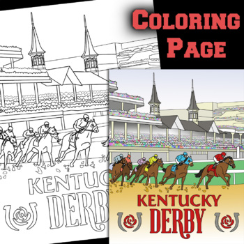 Kentucky derby coloring page by top teaching tidbits tpt