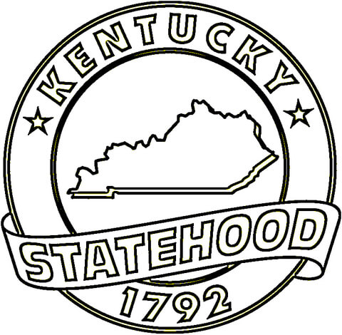 State of kentucky coloring page free printable coloring pages