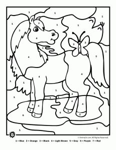 Farm animal color by number printables farm animal coloring pages animal coloring pages horse coloring pages