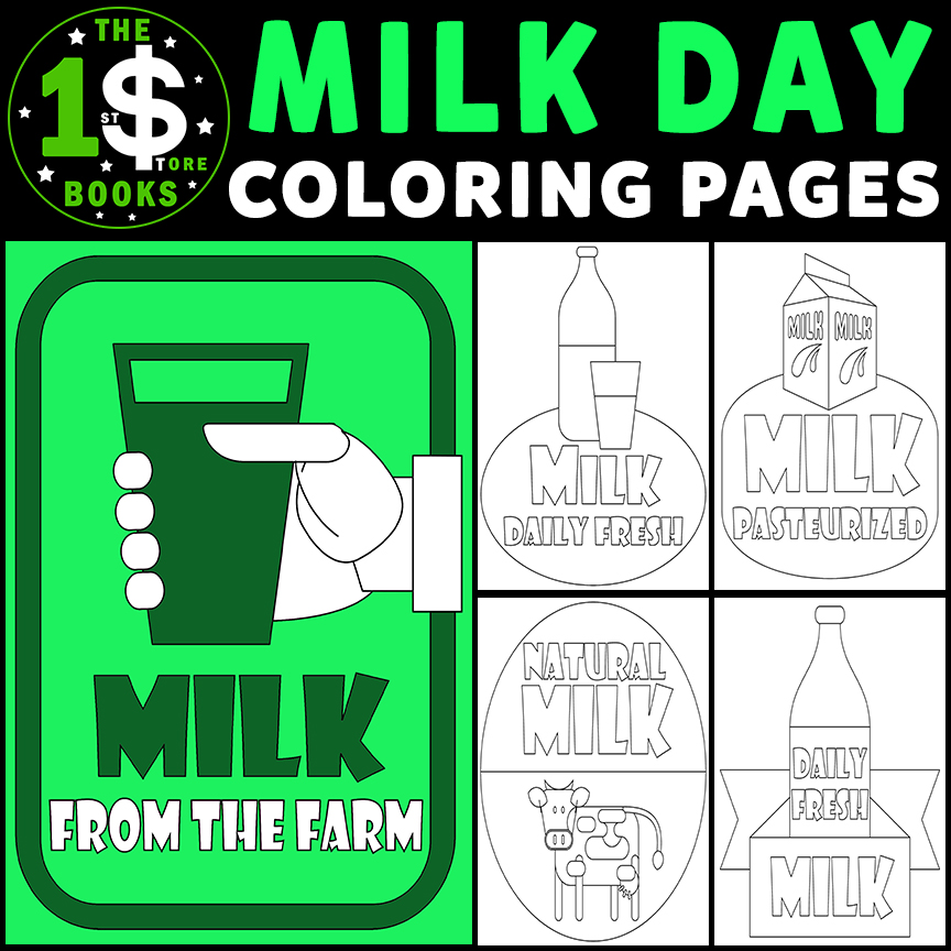 National milk day coloring pages january holiday coloring sheets made by teachers