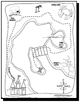 Free treasure map coloring pages download printable pirate treasure maps