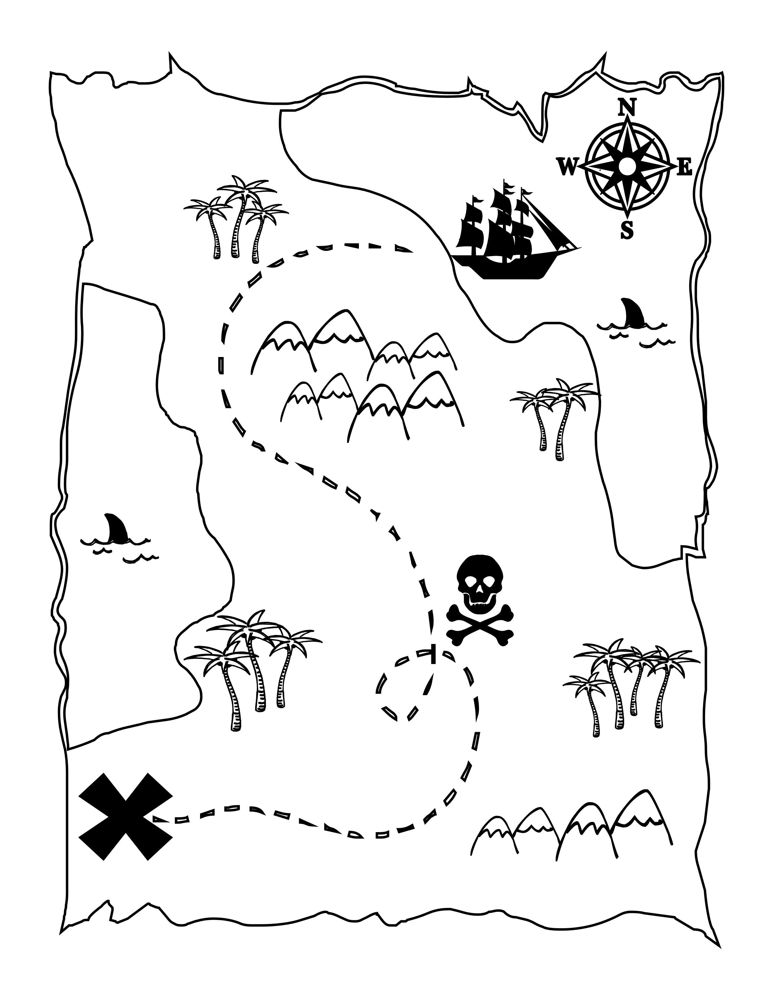 Printable treasure map kids activity â lets diy it all â with kritsyn merkley pirate treasure maps pirate maps pirate coloring pages