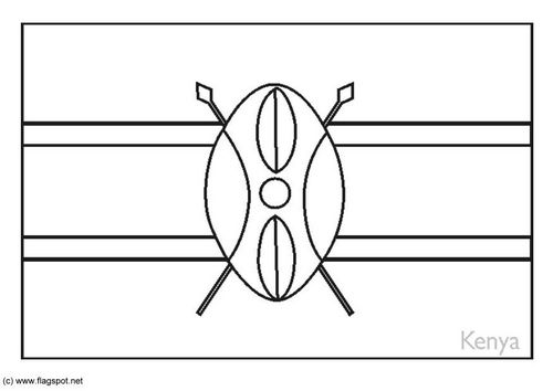 Coloring page flag kenya kenya flag flag coloring pages kenyan flag