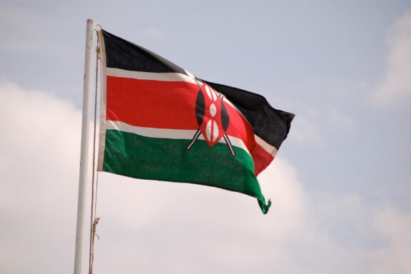 Kenya flag map and meaning