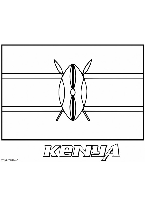 Flag of kenya coloring page