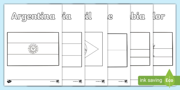 Flags of south america coloring pages teacher