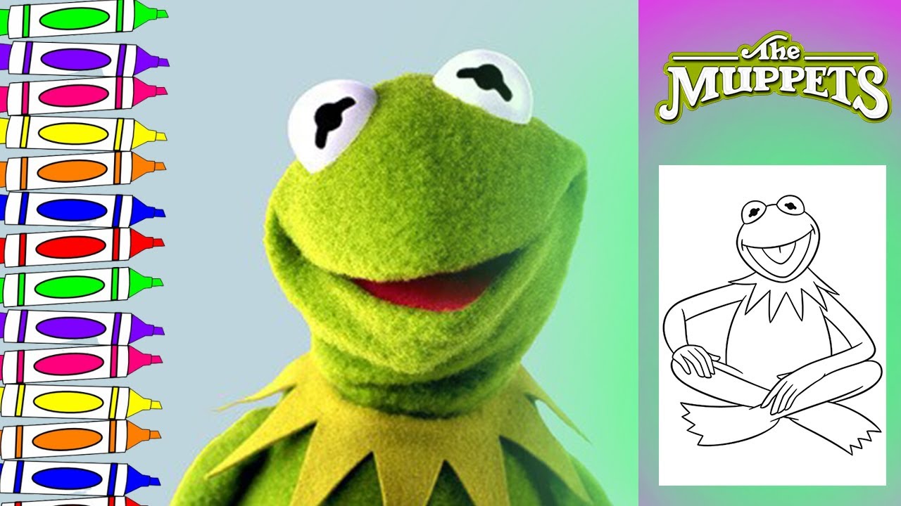 Coloring kermit the frog from the muppets