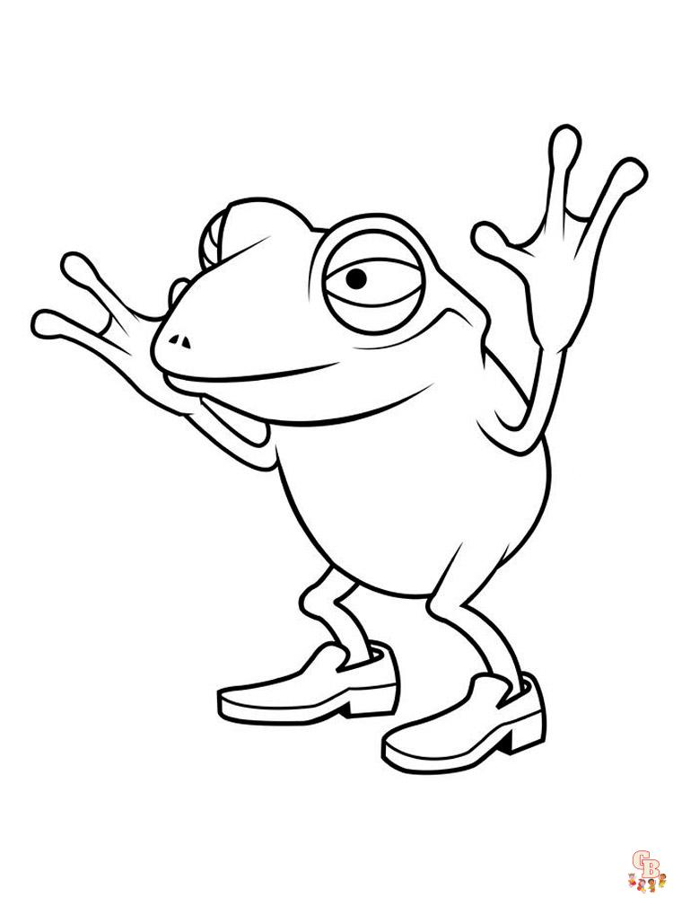 Free printable frog coloring pages by