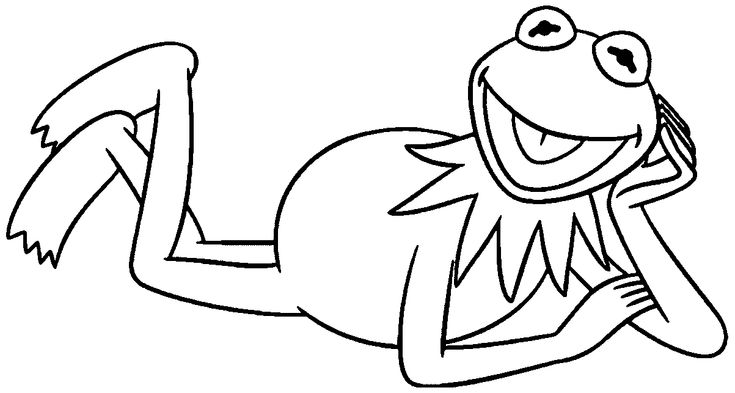 Colorful and fun kermit the frog coloring pages