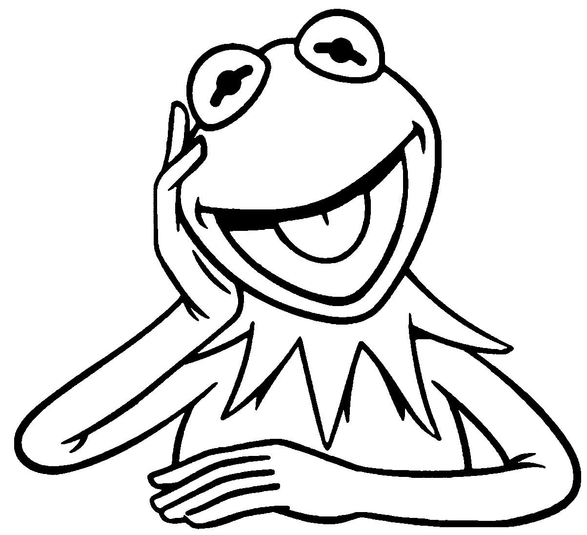 The muppets kermit the frog listen coloring pages wecoloringpage frog coloring pages animal coloring pages coloring pages