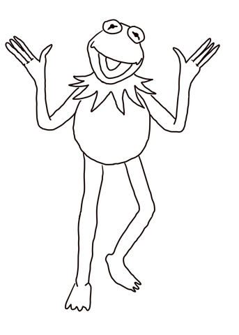 Kermit the frog coloring page free printable coloring pages